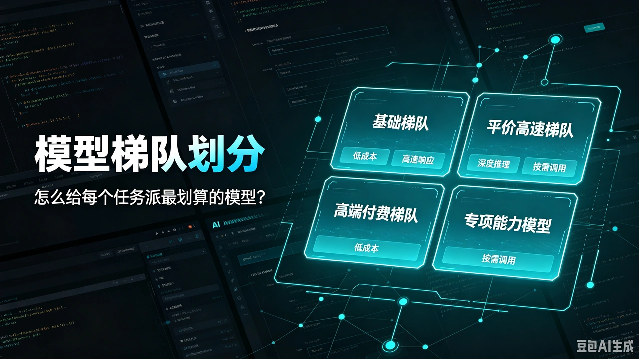 封面图：模型梯队金字塔——基础 / 平价高速 / 高端付费 / 专项能力四档