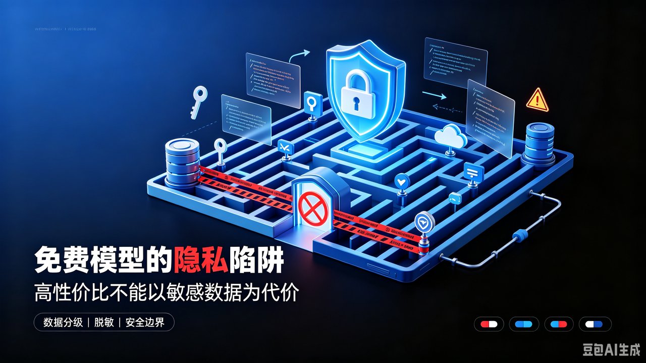 封面图：免费模型的隐私陷阱——高性价比不能以敏感数据为代价