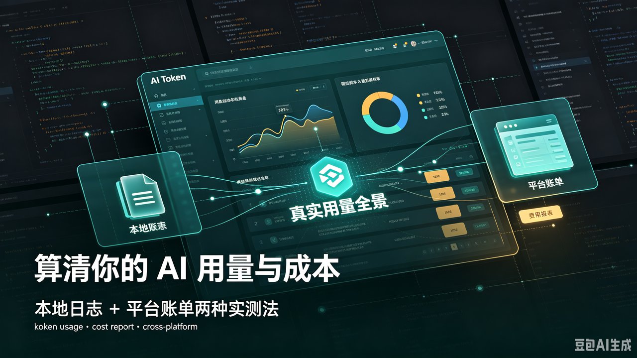 封面图：算清你的 AI 用量与成本——本地日志与平台账单两条实测路线