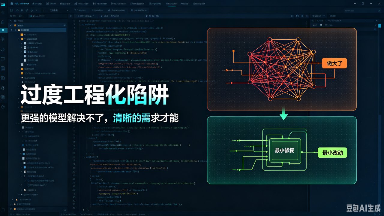 封面图：过度工程化陷阱——换更强的模型解决不了，清晰的需求才能