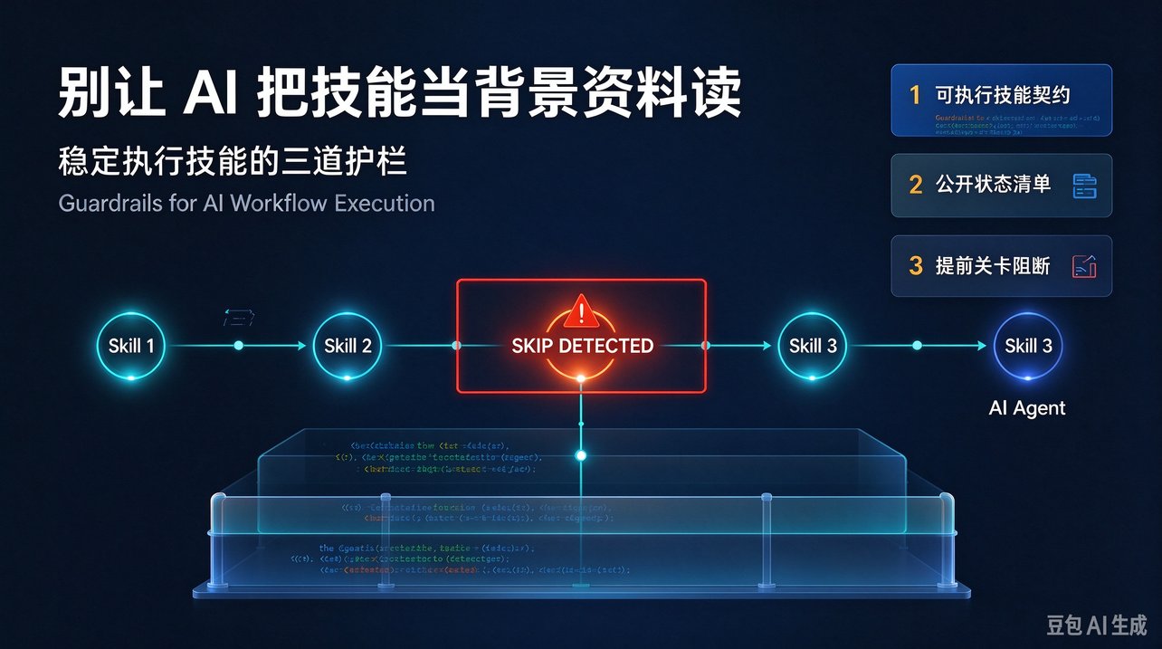 封面图：防止 AI 漏执行技能的护栏