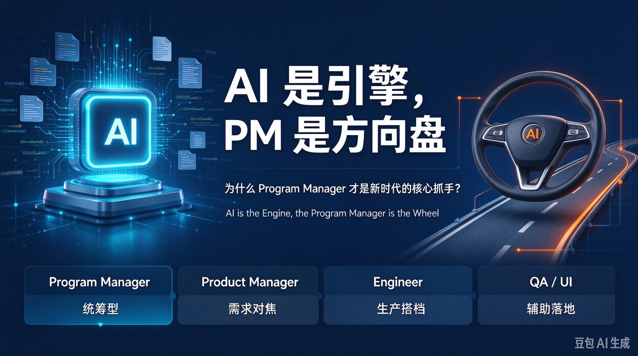 封面图：AI 是引擎，PM 是方向盘