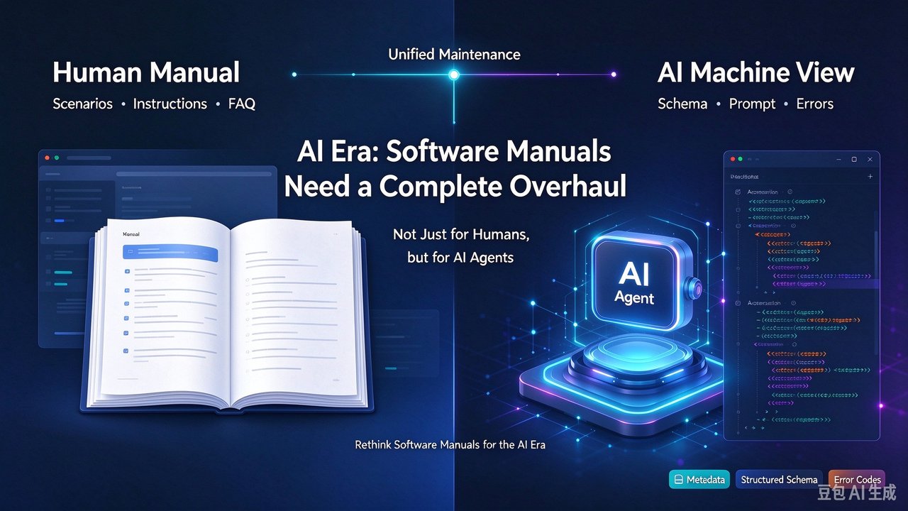 Cover image: rethink software manuals for the AI era, built for agents not just humans